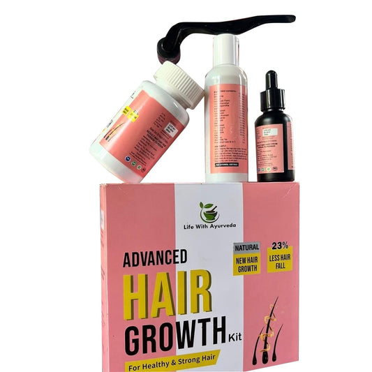 Advanced Hair Growth Kit – Ayurvedic 3-Step Hair Regrowth & Strengthening Solution